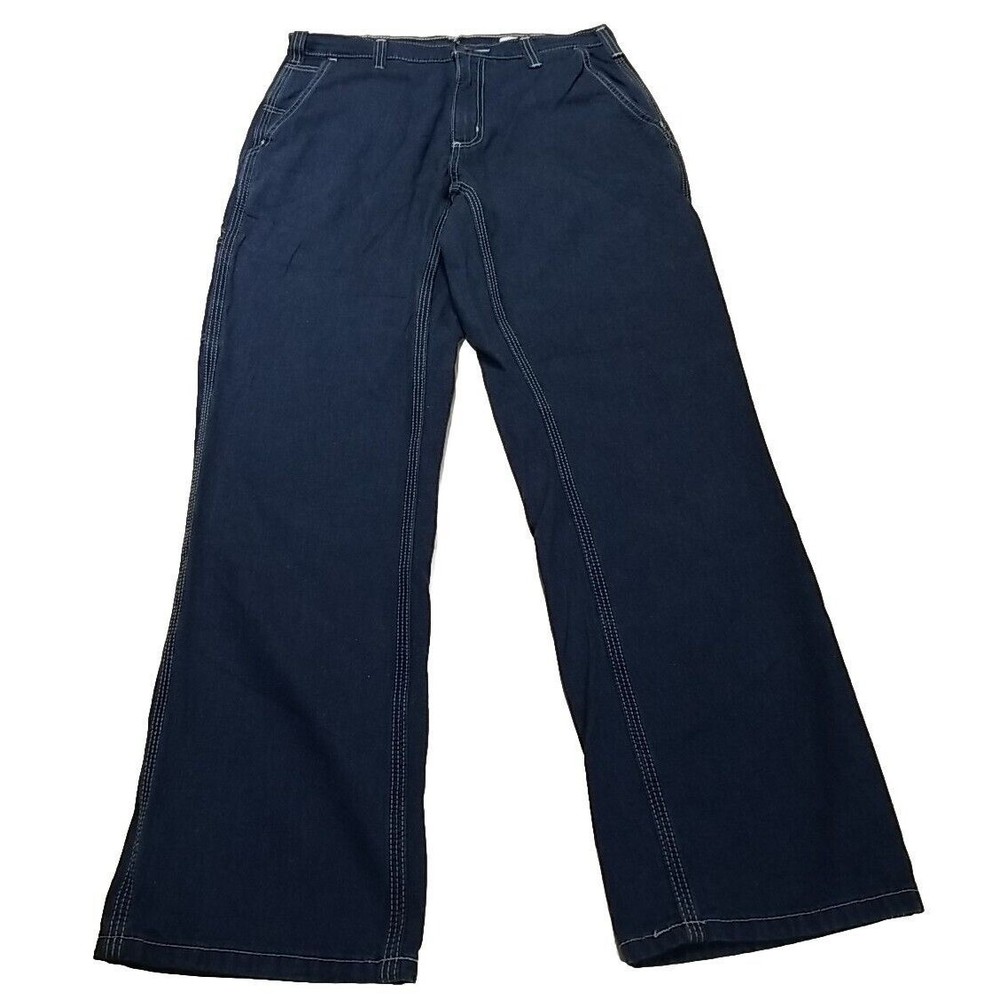 Carhartt Navy Blue Wide-Leg Jeans